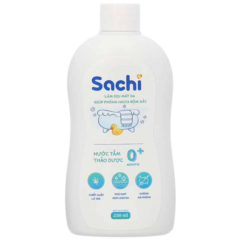 Nước tắm thảo dược Sachi hương tràm, giúp ngăn rôm sảy chai 250ml - 10